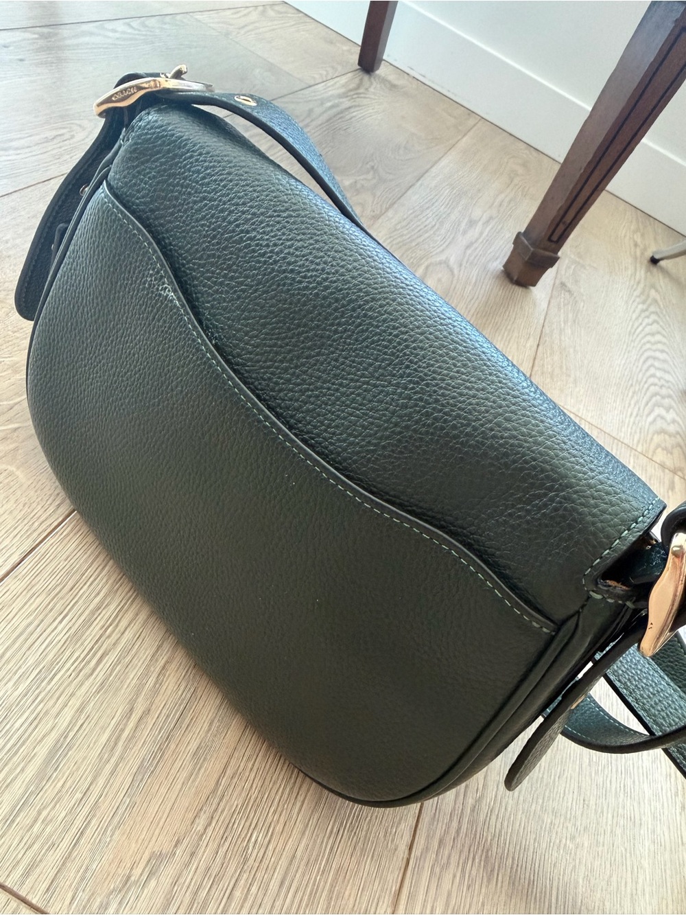 Coach Pebbled Leather Crossbody Bag | Forest Green|Gold Hardware|Excellent Condi - Picture 12 of 15